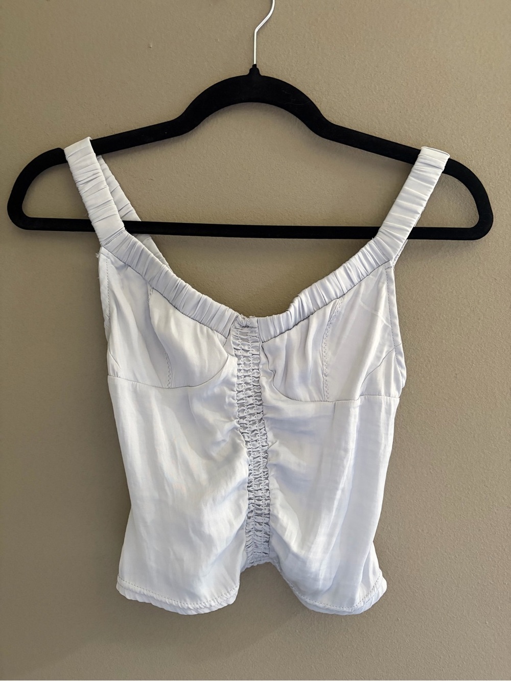 Intimately Free People Light Blue Smocked Bustier Tank Top XS Y2K Crop Top